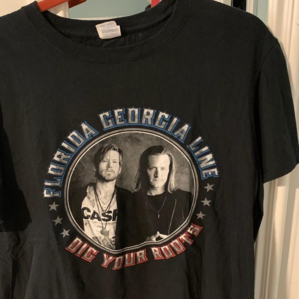 Florida Georgia Line 2016 Concert T shirt, black size L